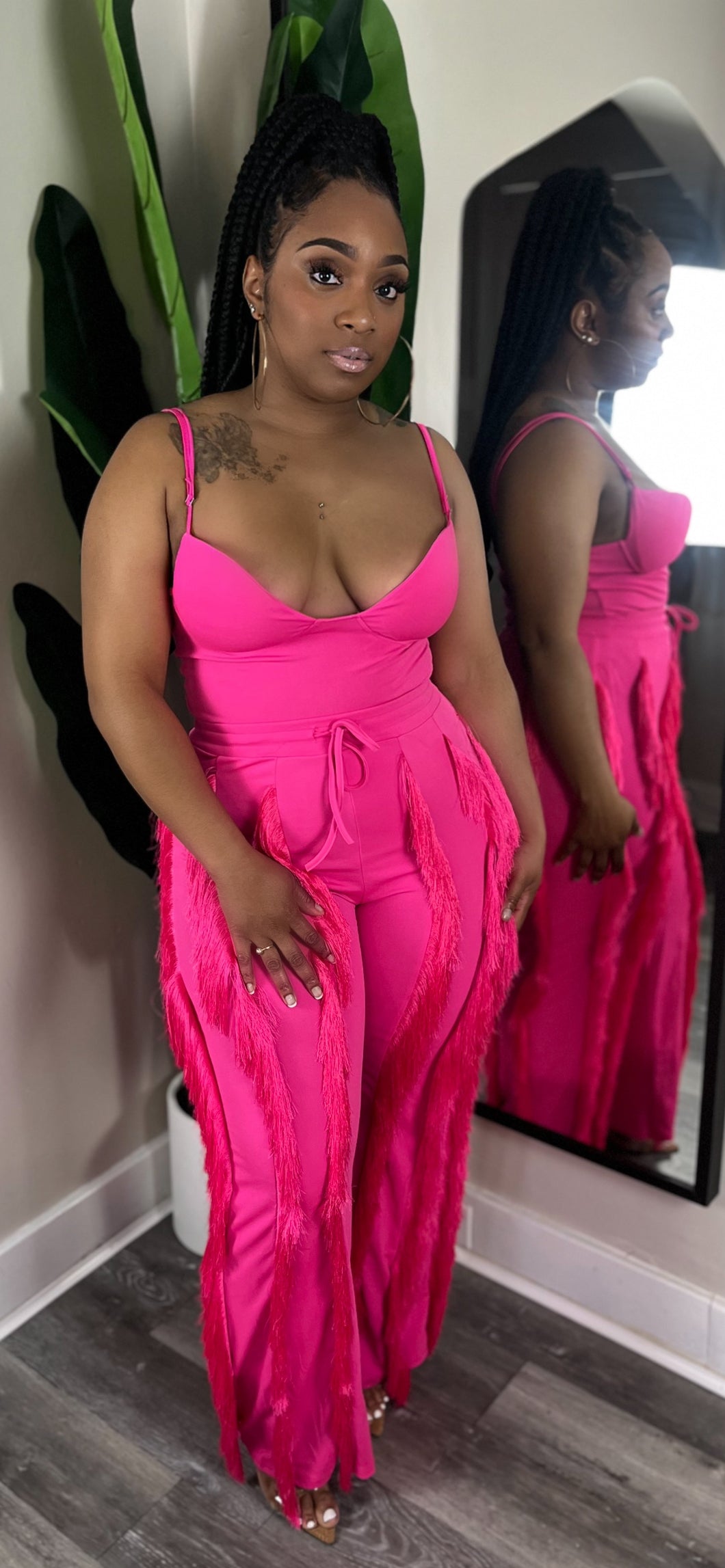 PINK FLAMINGO TWO PIECE SET